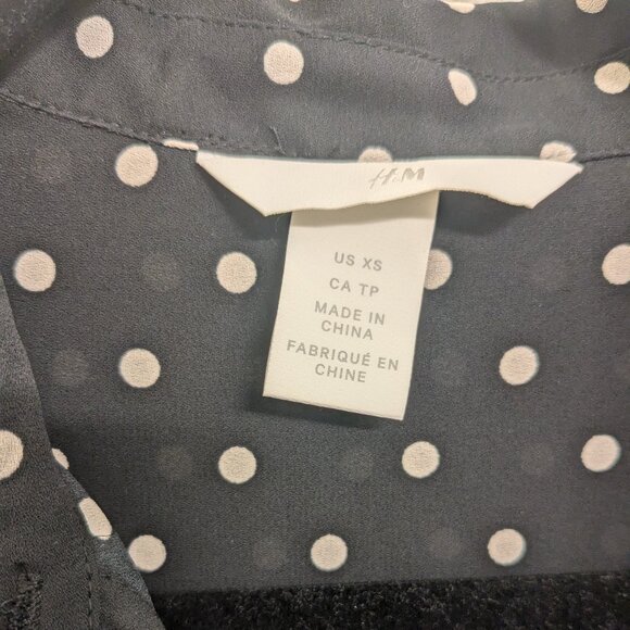 Black and white polka dot blouse - Picture 2 of 4